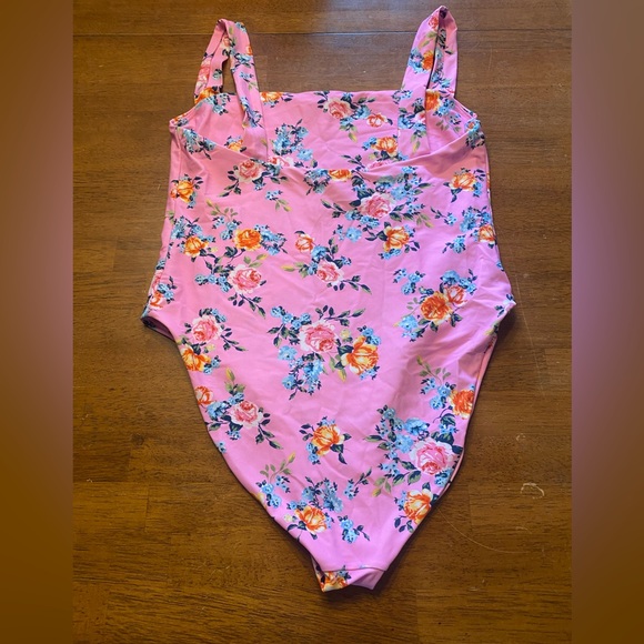 Buddy Love Pink Floral KeKe One-Piece Swimsuit L - Picture 4 of 8